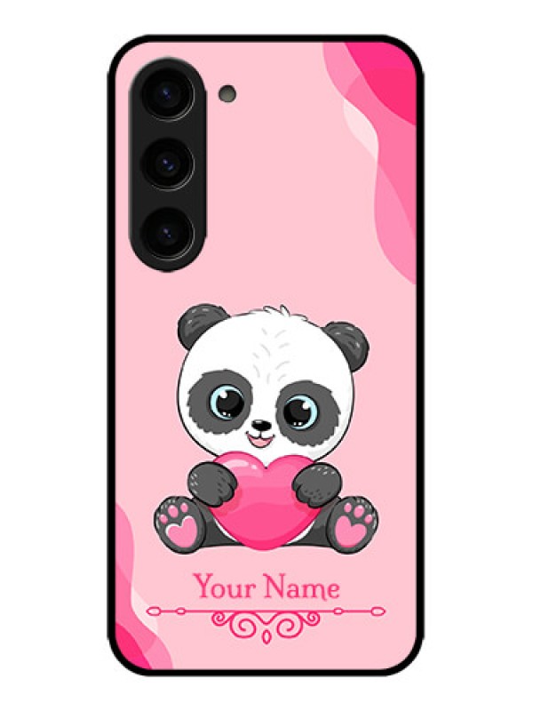 Custom Galaxy S23 5G Custom Metal Phone CaseCute Panda Design