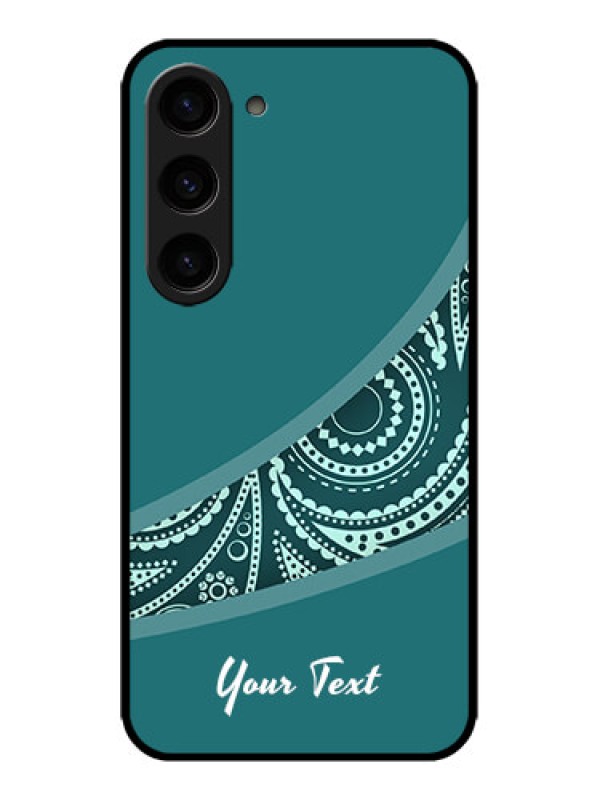 Custom Galaxy S23 5G Custom Metal Phone CaseSemi Visible Floral Design