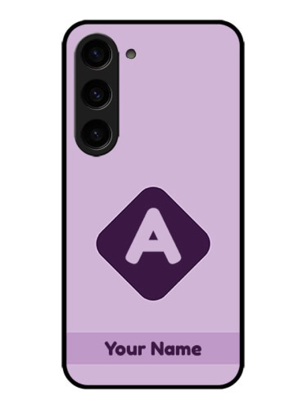 Custom Galaxy S23 5G Custom Metal Phone CaseCustom Letter In Curved Badge Design
