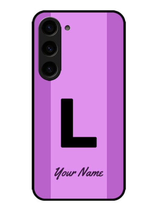 Custom Galaxy S23 5G Custom Metal Phone CaseTricolor Custom Text Design