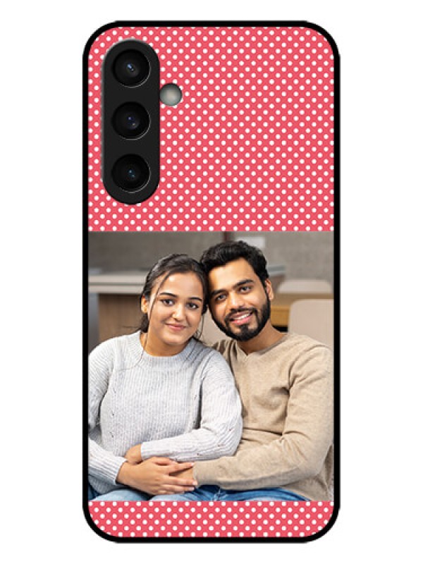 Custom Galaxy S23 FE 5G Custom Metal Phone CaseWhite Dotted Design