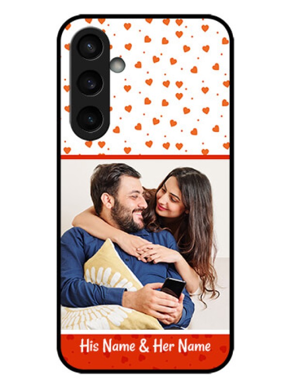 Custom Galaxy S23 FE 5G Custom Metal Phone CaseOrange Love Symbol Design