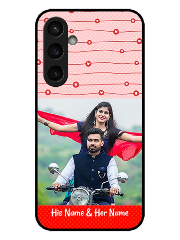 Custom Galaxy S23 FE 5G Custom Metal Phone CaseRed Pattern Case Design