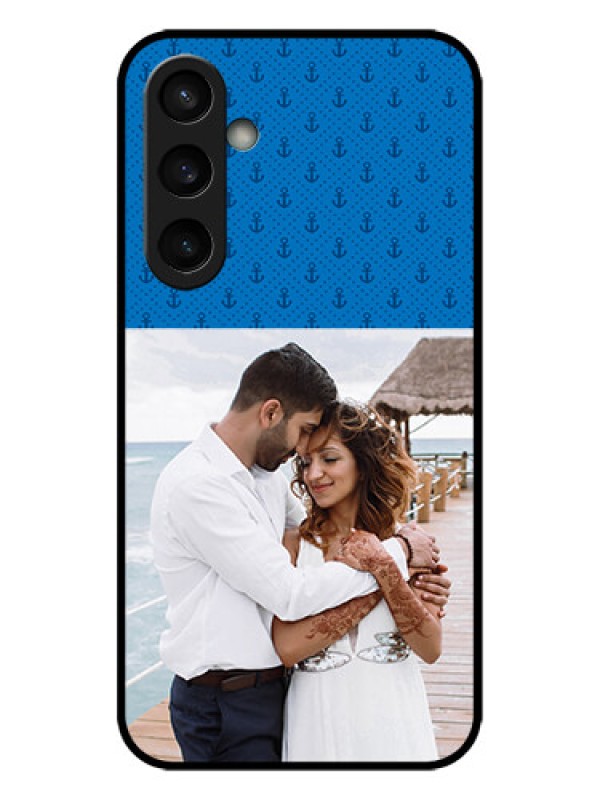 Custom Galaxy S23 FE 5G Custom Metal Phone CaseBlue Anchors Design