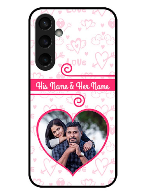 Custom Galaxy S23 FE 5G Custom Metal Phone CaseHeart Shape Love Design