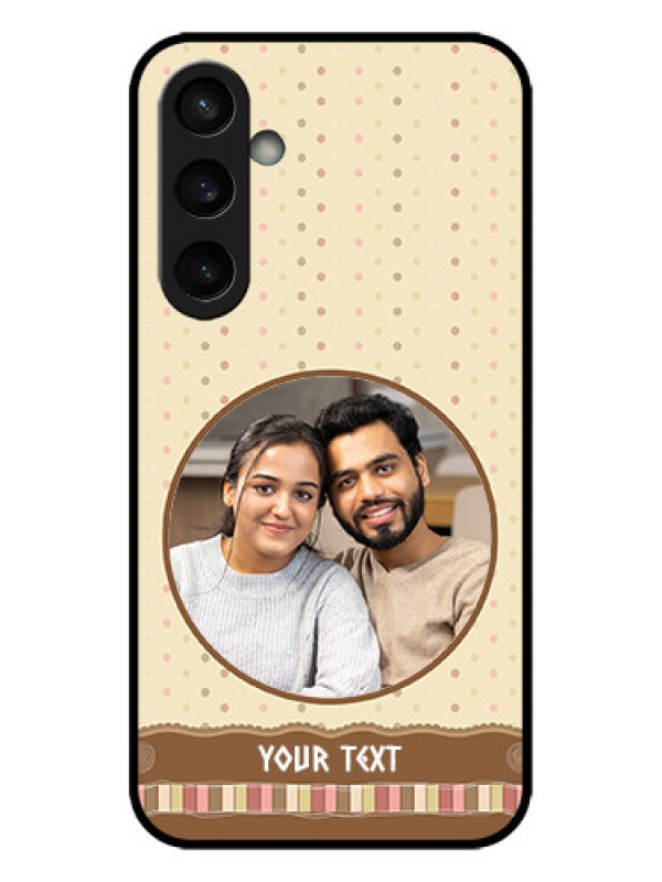 Custom Galaxy S23 FE 5G Custom Metal Phone CaseBrown Dotted Mobile Case Design