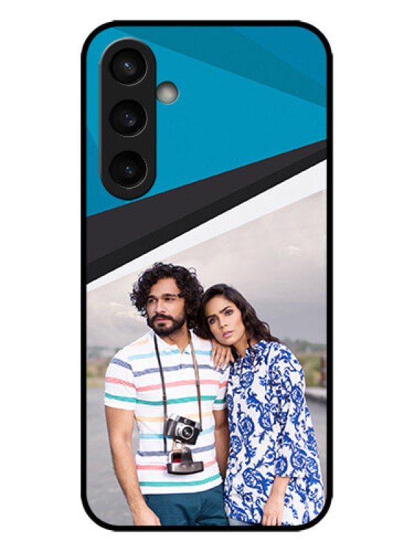 Custom Galaxy S23 FE 5G Custom Metal Phone CaseSimple Pattern Photo Upload Design