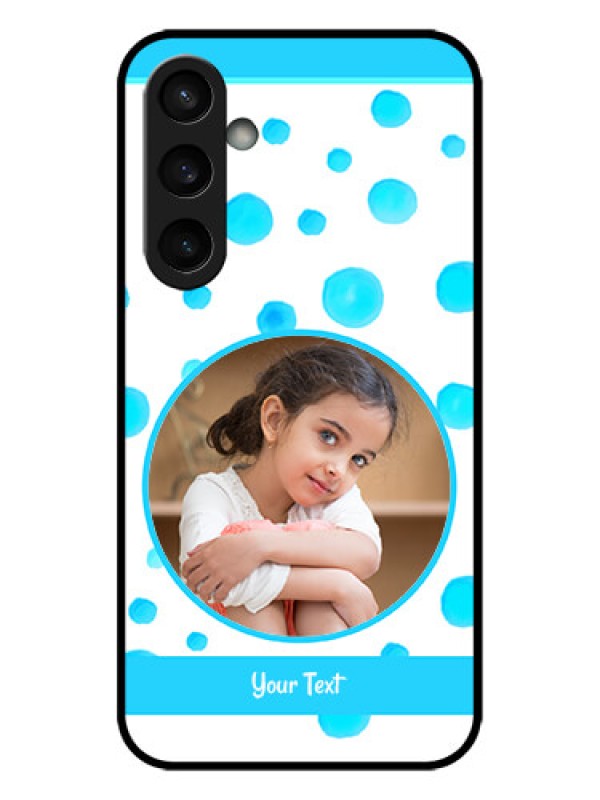 Custom Galaxy S23 FE 5G Custom Metal Phone CaseBlue Bubbles Pattern Design