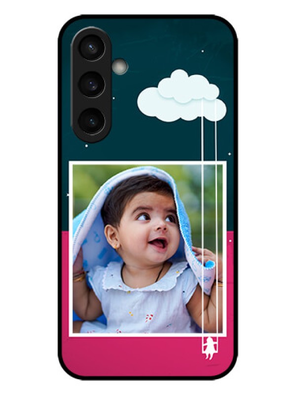 Custom Galaxy S23 FE 5G Custom Metal Phone CaseCute Girl With Cloud Design