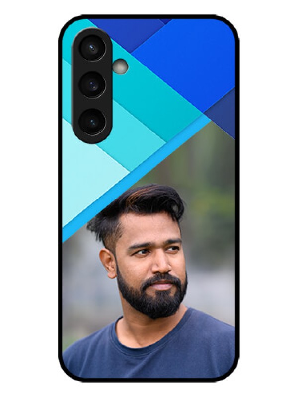 Custom Galaxy S23 FE 5G Custom Metal Phone CaseBlue Pattern Design