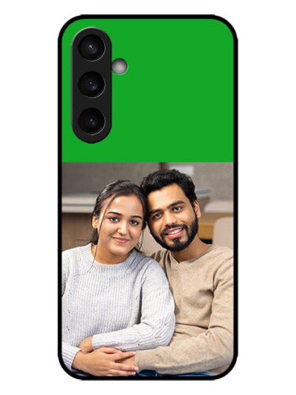 Custom Galaxy S23 FE 5G Custom Metal Phone CaseGreen Pattern Design