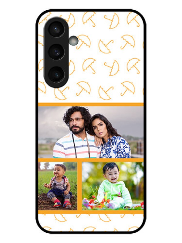 Custom Galaxy S23 FE 5G Custom Metal Phone CaseYellow Pattern Design