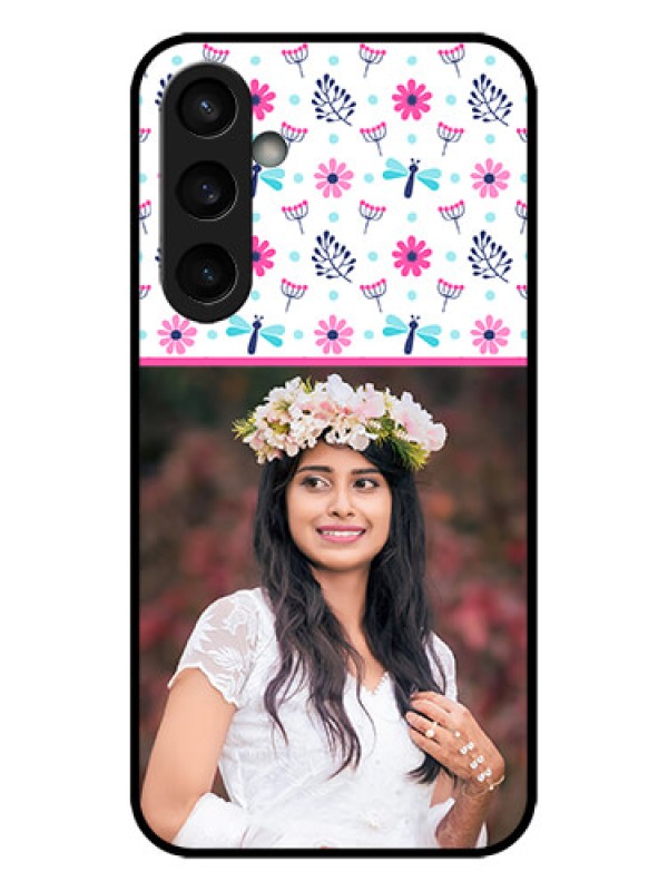 Custom Galaxy S23 FE 5G Custom Metal Phone CaseColorful Flower Design