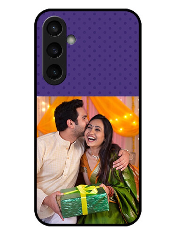 Custom Galaxy S23 FE 5G Custom Metal Phone CaseViolet Colored Pattern Design