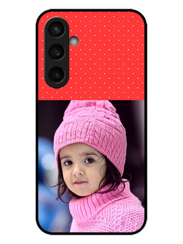 Custom Galaxy S23 FE 5G Custom Metal Phone CaseRed Pattern Design