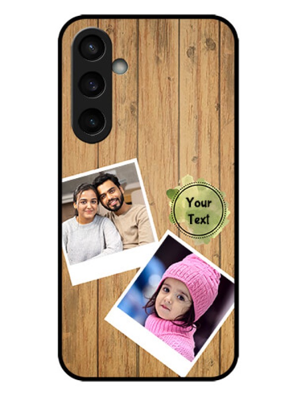 Custom Galaxy S23 FE 5G Custom Metal Phone CaseWooden Texture Design