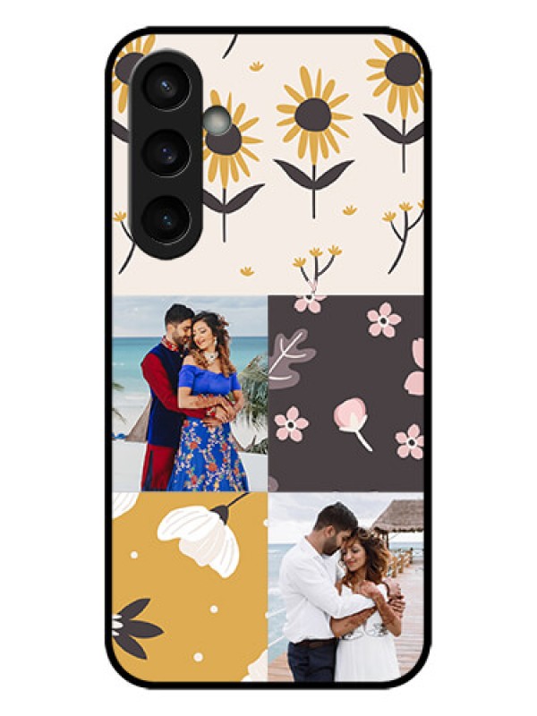 Custom Galaxy S23 FE 5G Custom Metal Phone Case3 Images With Floral Design
