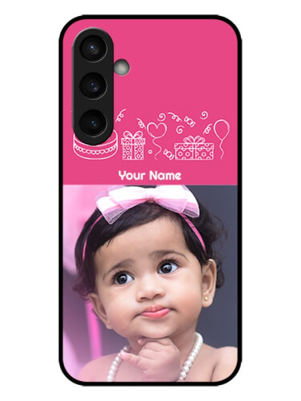 Custom Galaxy S23 FE 5G Custom Metal Phone CaseWith Birthday Line Art Design