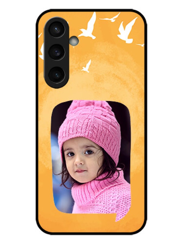 Custom Galaxy S23 FE 5G Custom Metal Phone CaseWater Color Design With Bird Icons