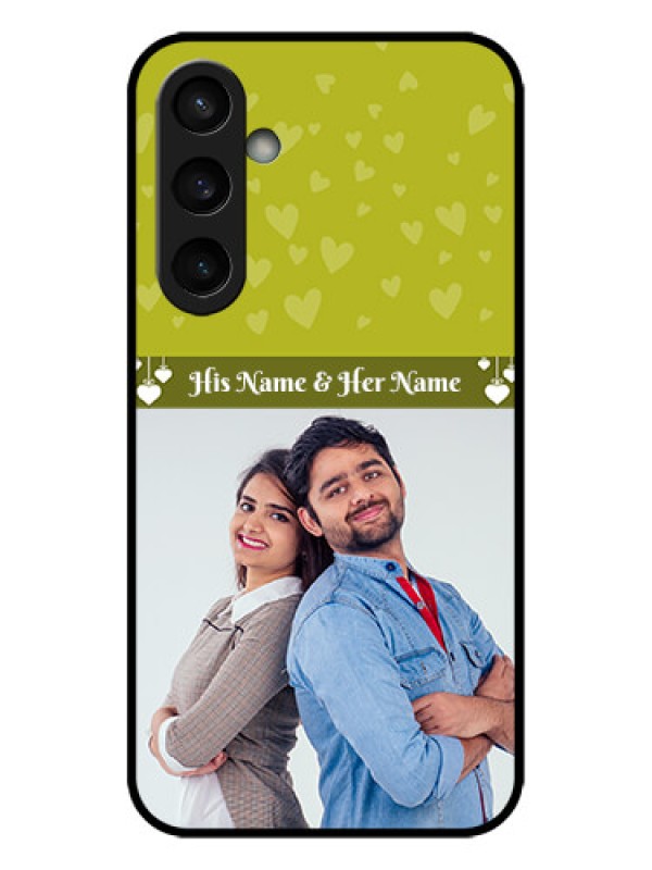 Custom Galaxy S23 FE 5G Custom Metal Phone CaseYou and Me Heart Design