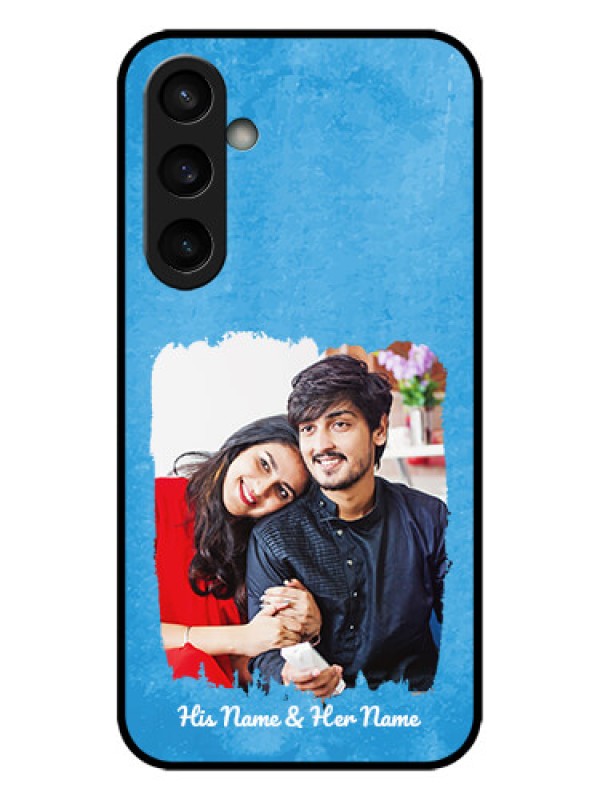 Custom Galaxy S23 FE 5G Custom Metal Phone CaseBlue Color Vintage Design