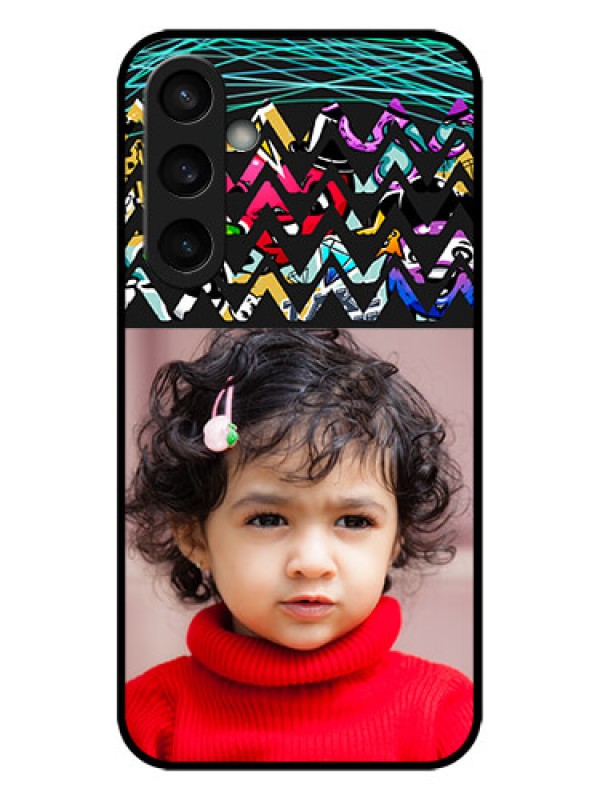 Custom Galaxy S23 FE 5G Custom Metal Phone CaseNeon Abstract Design