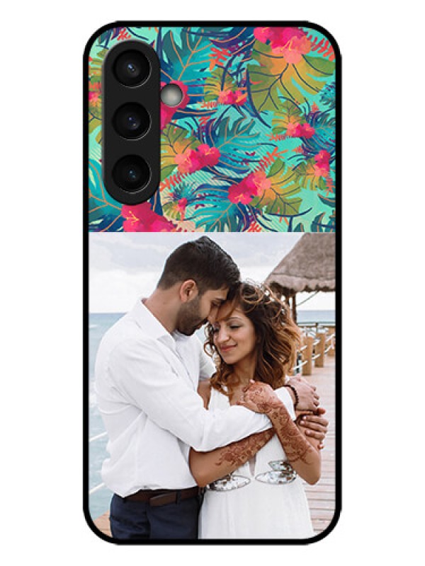 Custom Galaxy S23 FE 5G Custom Metal Phone CaseWatercolor Floral Design