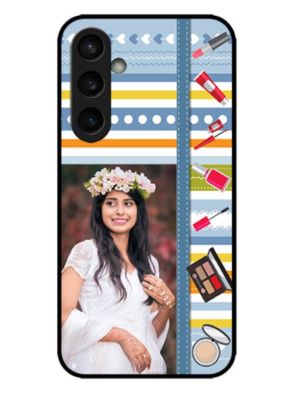 Custom Galaxy S23 FE 5G Custom Metal Phone CaseMakeup Icons Design