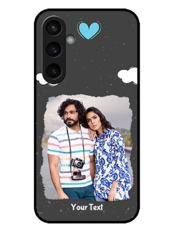 Custom Galaxy S23 FE 5G Custom Metal Phone CaseSplashes With Love Doodles Design