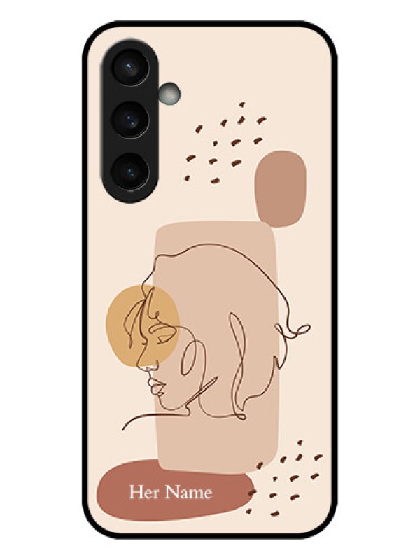 Custom Galaxy S23 FE 5G Custom Metal Phone CaseCalm Woman Line Art Design