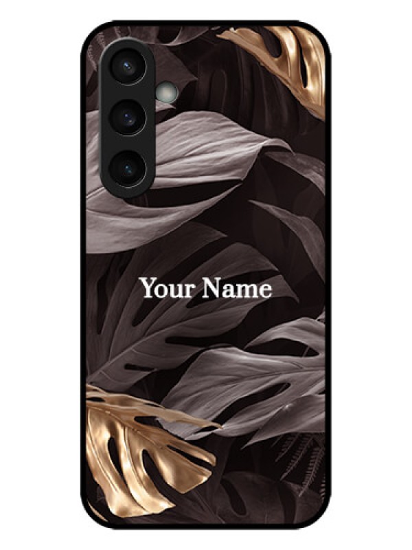 Custom Galaxy S23 FE 5G Custom Metal Phone CaseWild Leaves Digital Paint Design