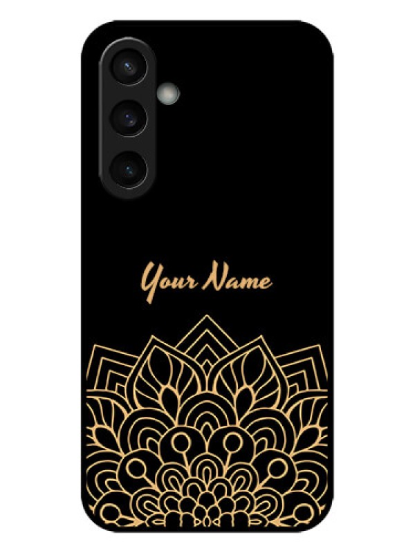 Custom Galaxy S23 FE 5G Custom Metal Phone CaseGolden Mandala Design