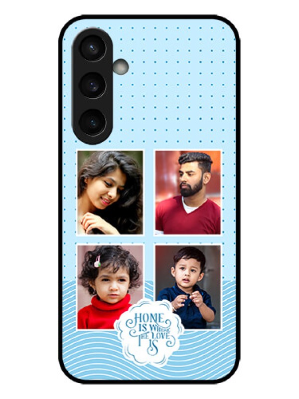 Custom Galaxy S23 FE 5G Custom Metal Phone CaseCute Love Quote With 4 Pic Upload Design