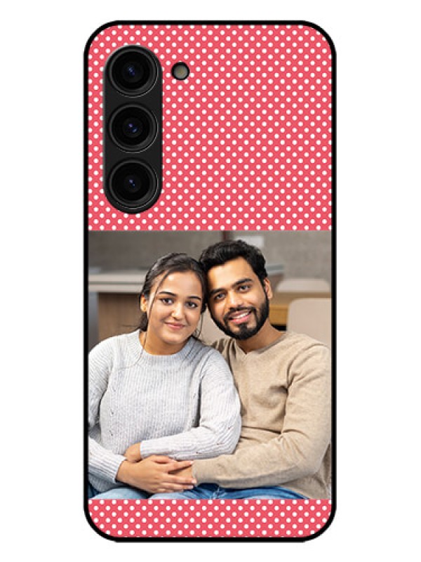 Custom Galaxy S23 Plus 5G Custom Metal Phone Case - White Dotted Design