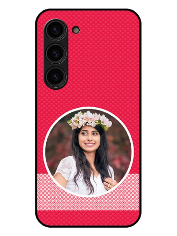 Custom Galaxy S23 Plus 5G Custom Metal Phone Case - Pink Color Pattern Design