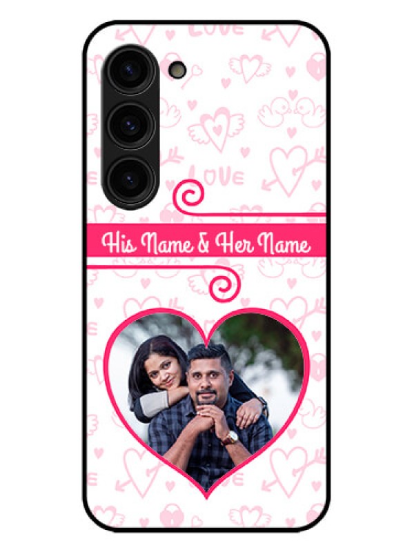 Custom Galaxy S23 Plus 5G Custom Metal Phone Case - Heart Shape Love Design