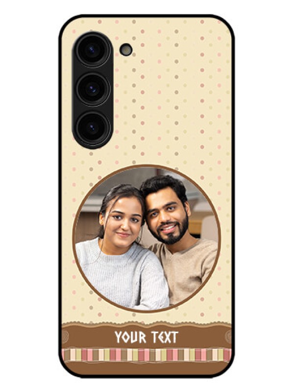 Custom Galaxy S23 Plus 5G Custom Metal Phone Case - Brown Dotted Mobile Case Design