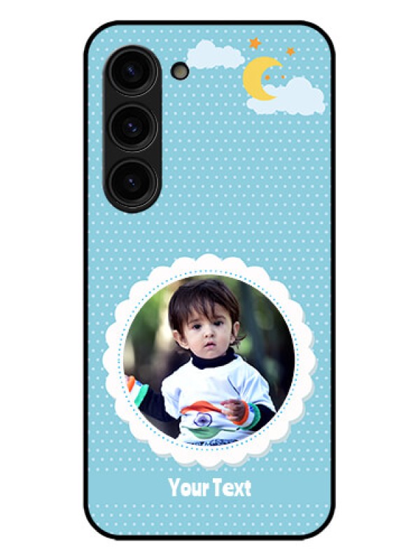 Custom Galaxy S23 Plus 5G Custom Metal Phone Case - Violet Pattern Design