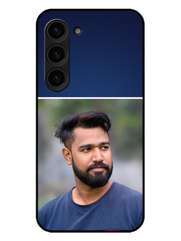 Custom Galaxy S23 Plus 5G Custom Metal Phone Case - Simple Royal Blue Design