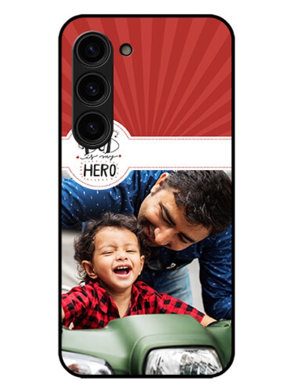 Custom Galaxy S23 Plus 5G Custom Metal Phone Case - My Dad Hero Design
