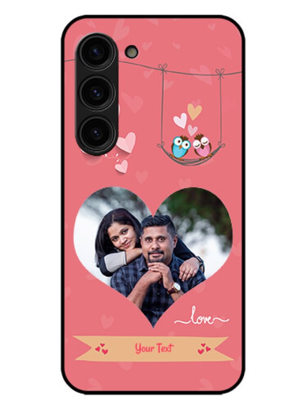 Custom Galaxy S23 Plus 5G Custom Metal Phone Case - Peach Color Love Design