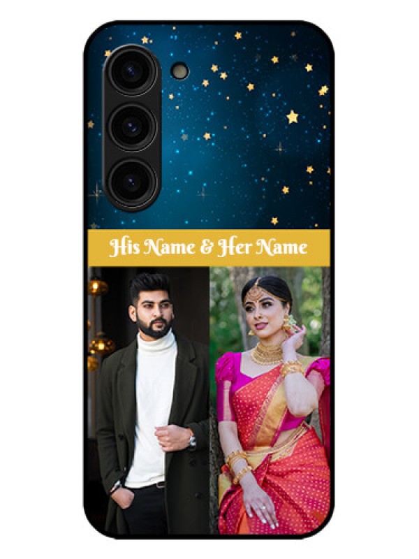 Custom Galaxy S23 Plus 5G Custom Metal Phone Case - Galaxy Stars Backdrop Design