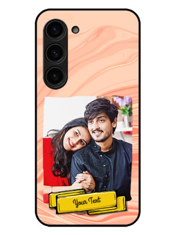 Custom Galaxy S23 Plus 5G Custom Metal Phone Case - Marble Texture Design