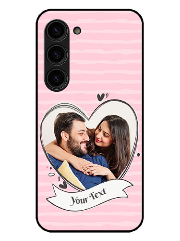 Custom Galaxy S23 Plus 5G Custom Metal Phone Case - Vintage Heart Design