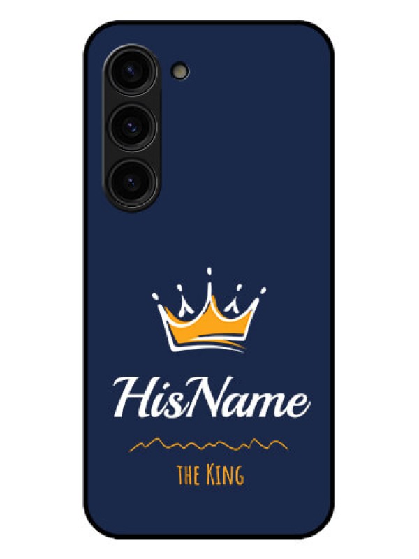 Custom Galaxy S23 Plus 5G Custom Metal Phone Case - King With Name Design
