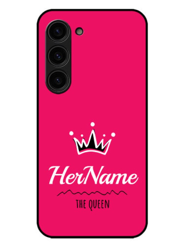 Custom Galaxy S23 Plus 5G Custom Metal Phone Case - Queen With Name Design