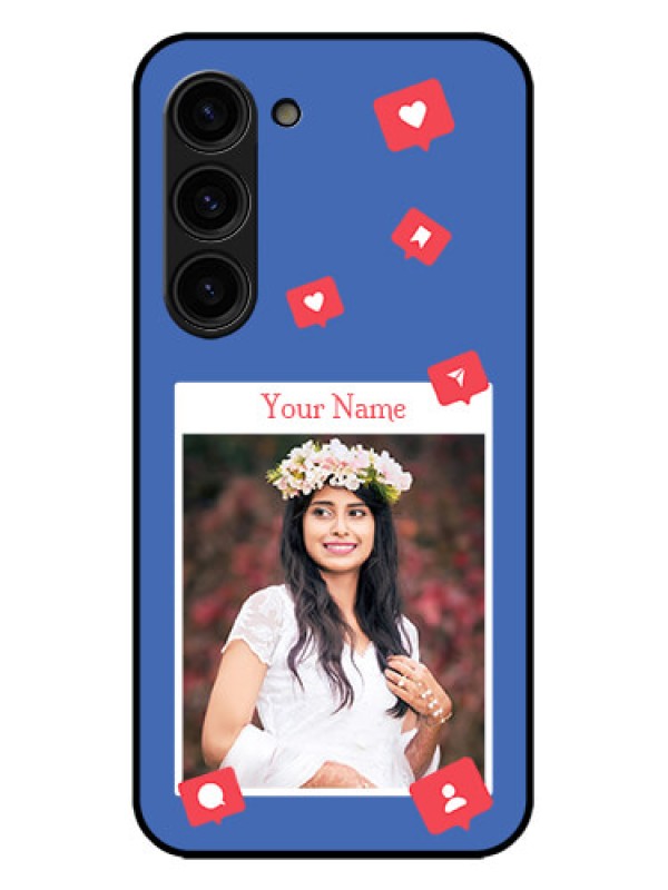 Custom Galaxy S23 Plus 5G Custom Metal Phone Case - Like Share And Comment Design