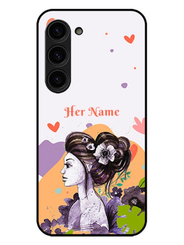 Custom Galaxy S23 Plus 5G Custom Metal Phone Case - Woman And Nature Design