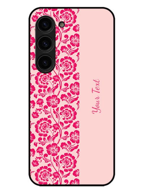 Custom Galaxy S23 Plus 5G Custom Metal Phone Case - Attractive Floral Pattern Design