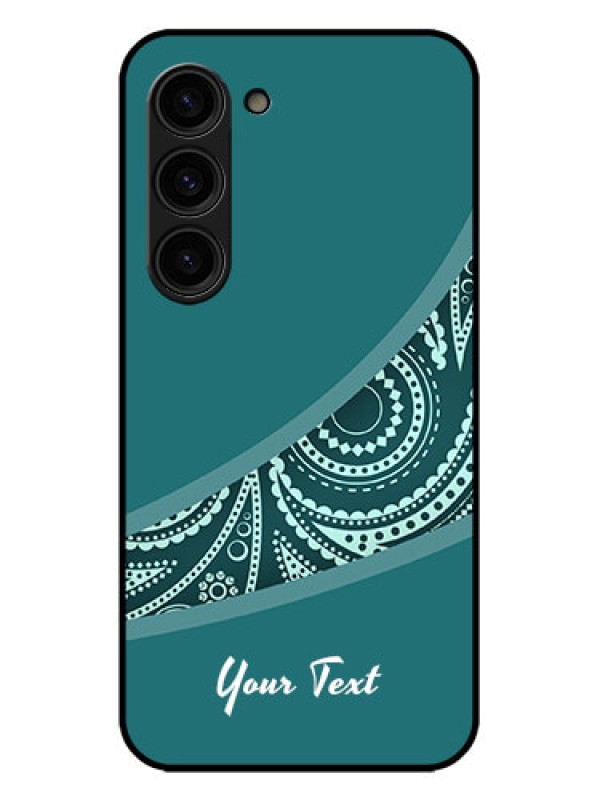 Custom Galaxy S23 Plus 5G Custom Metal Phone Case - Semi Visible Floral Design